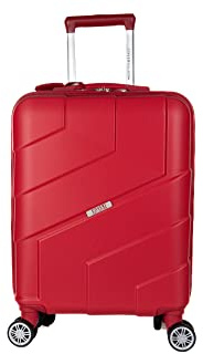 COVERI COLLECTION Hård vagn kan användas som handbagage, godkänd av de flesta lågprisflygbolag, 55 cm, UTVIDBAR!! Mått 55 x 40 x 20 cm, Röd, 55 X 40 X 20, Spårvagn