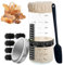 WINUSD Sauerteig-Starterglas-Set, 1000 ml, großes Sauerteig-Starter-Glas mit Aluminiumdeckel, Kreidetafel-Etiketten, Fütterungstag- und Uhrzeit-Trackerband, Thermometer, Silikonschaber, genähter