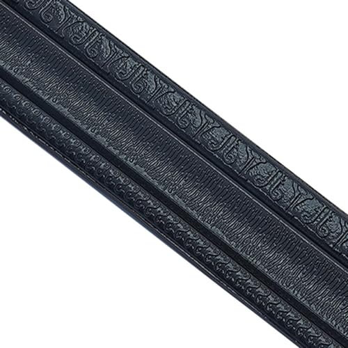 Jodimitty Bordüre Selbstklebend Dunkelgrau Schwarz 2,3m x 8cm x 4,5mm Wasserdicht Wandbordüre TapetenBordüre Schöne Anti-Kollisions Fliesen Bordüre Border Trims für Ecken Linien Decken Dekoration
