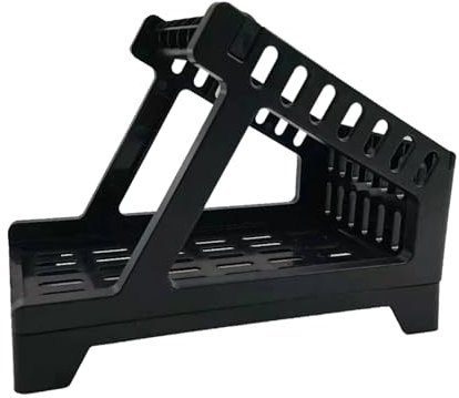 Thermo-Etikettenhalter for Rollen Endlospapier Schulzubehör Externer Desktop-Drucker Home Office Universelle Versandständer-Aufbewahrung(Black)