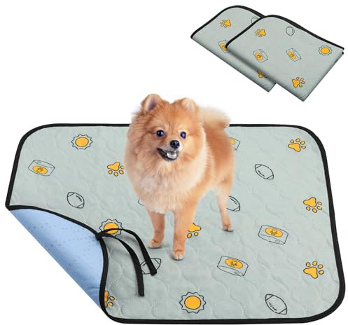 TAIKURA Waschbar Haustier-Urinunterlage, 2er 92*92CM Hundetrainingspad super Saugfähig, rutschfest & Auslaufsicher, Wiederverwendbare Trainingsunterlagen Puppy Pads für Hunde Katzen andere Haustiere