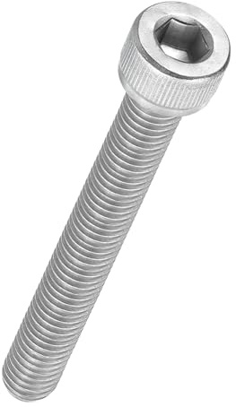 Kozelo 5 Stück Zylinderschrauben mit Innensechskant - [M8-1.25 x 65mm] 304 Edelstahl Vollgewinde Innensechskantschraube für Elektromotor 3D-Druck Lüfter Motorenaustausch, Silber