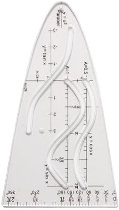 Parabelschablone Mathe, Normalparabel Schablone, Kurvenschablone, Parabel Lineal Parabel Zeichenschablone Parabel Schablone für Studenten Büro Designer Malerei, Cosinus Tangens