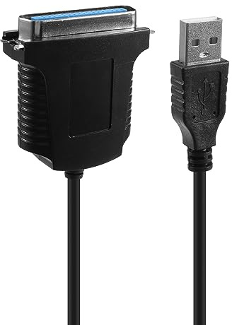 Huudngeje Cable de Conversion de 36pin Macho USB - Puerto Paralelo de la Impresora Negro