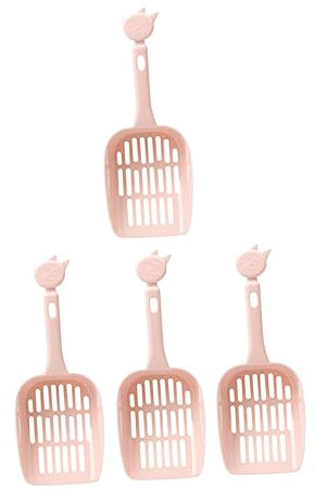 VERDANVERSE 4 Piezas Pala para Gatos Cernido Mascotas Gubia Basura Camada De Gato Jumbo Cucharón Suministros De Filtro De Caca Resina De Polipropileno Color Aleatorio
