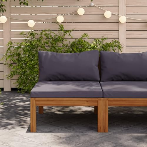 Festnight Balkon Lounge Mittelsofa Wetterfest Sofa Bank Gartensofa Holz Lounge Sofa Outdoor Kleines Balkon Gartenbank Balkonmöbel Gartenlounge Balkon Möbel Loungemöbel Outdoor Gartenmöbel