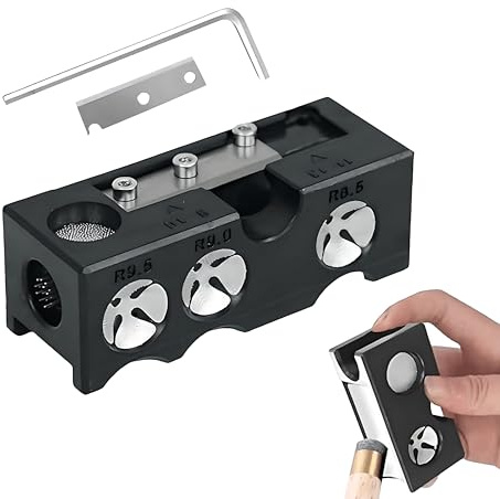 Kit de Réparation de Procédé de Queue de Billard 11 en 1, Kit de Réparation de Procédé Multifonction pour Billard Français - Former, Aiguille et Polissage (Noir, 8x3x3cm), Accessoire Compact en Plasti
