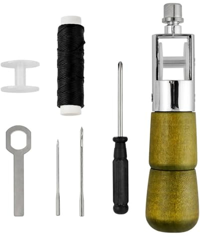 Kit d'alêne à coudre portable en cuir pour travaux manuels