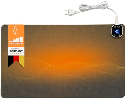 Mi-Heat uppvärmd skrivbordsunderlägg 60x36cm med 4 värmesteg och automatisk avstängning – Musmatta Mousepad Uppvärmd skrivbordsunderlägg Skrivbordsunderlägg