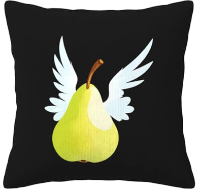 Kingww Fundas de cojín decorativas con forma de pera con alas de 50 x 50 cm, fundas de cojín cuadradas decorativas de 50 x 50 cm