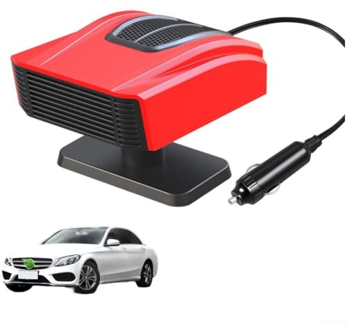 Auto-Heizung, 12 V, 12 V, Defroster für Auto-Windschutzscheibe, Windschutzscheibenheizung, Entfroster, Entfroster für Fahrzeuge, schnelle Erwärmung (rot)