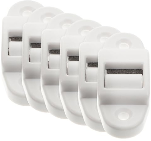 CONGARTENO Rodillos Guía De Correa De Persiana De Plástico 14 Mm Cepillo Integrado, Compactos y Ligeros, para Montaje En Superficie, Repuesto para Correas De Persianas Enrollables, 6 Unidades