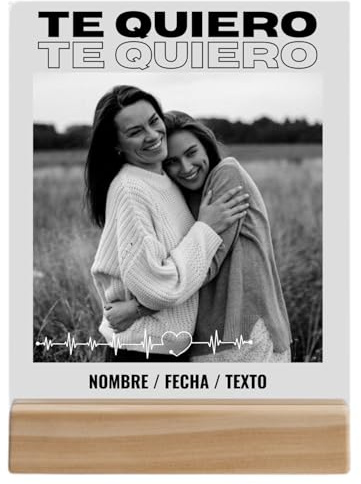 LaTostadora - Placa Personalizada Spotify - Placa Fotos Personalizadas Regalo Personalizado Pareja - Ideas Regalo San Valentín Navidad Cumpleaños