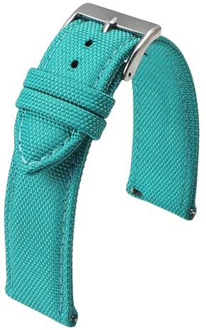 Rimmean 1 cinturino for orologio in tela da vela originale 18 mm, 19, 20, 21, 22, 24, sportivo polso for uomo(TEAL BLUE,21mm)