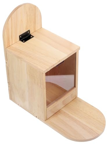 BESPORTBLE Mangeoire à Écureuils en Bois Massif pour Extérieur, Murale, Résistante aux Intempéries, pour Jardin et Balcon, Récipient Solide pour Nourriture D’Animaux Sauvages, Utilisation