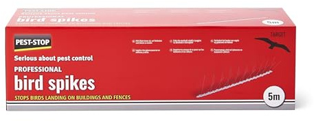 Pest-Stop Professional Bird Spikes | Humane Bird Deterrant | Protect Home and Garden Roofs and Buildings | Stainless Steel and UV-Resistant