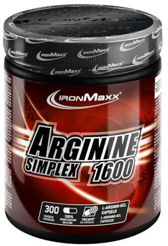 IronMaxx Arginin Simplex - 300 Stück | Reines L-Arginin | Einfach einzunehmen und ideal für unterwegs