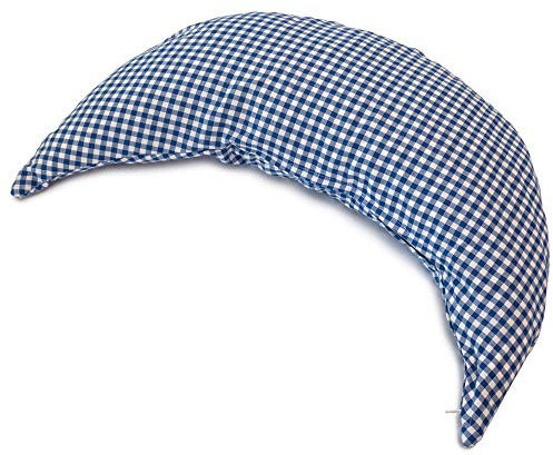 GIRAFFENLAND Zirbenkissen Mond ca. 50cm, blau-weiß, Zirbenholzkissen/Zirbelkissen | direkt befüllt