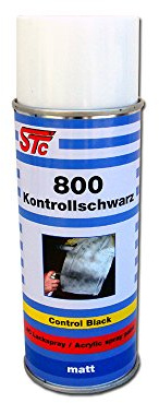 STC Kontrollschwarz 400 ml schwarz matt | Kontrolllack Spray – Kontrollspray für Schleifarbeiten