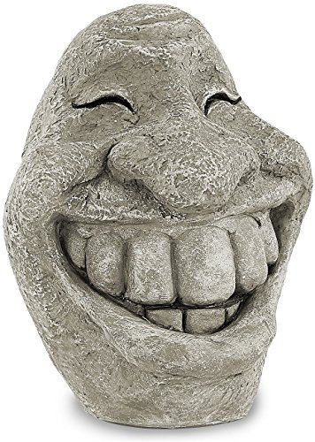 Royal Gardineer Figuren: Steingesicht Smiley (Gesicht, Gartendekos, steingesichter)