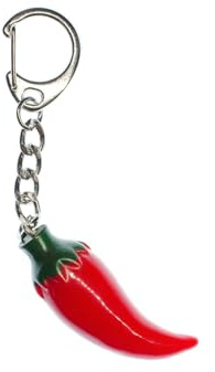 Miniblings Chili Peperoni Schlüsselanhänger | Begleiter am Schlüsselbund, aus Berlin, ein Fundstück für Sammler