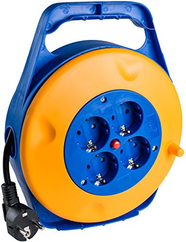 ENROLLACABLE 10M 3x1 CON 4 TOMAS BIPOLARES CON T/T LATERAL SOLERA