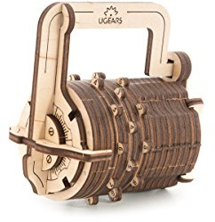 Ugears kombinationslås, 3D-träbyggsats utan lim