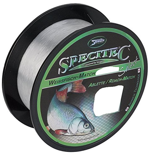 Specitec Weissfisch - Match Schnur 0,15 mm -Farbe : Ultra Clear Transparent - Angelschnur monofil Zielfischschnur | Monofile High-Tech-Zielfischschnur aus japanischen Rohstoffen – hohe Knotenfestigkeit, auf Zielfisch abgestimmt