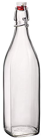 Set of 2 Bormioli Rocco Swing Top Bottles 1litre Olive of Oil Vinegar Liquids