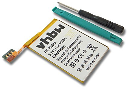 vhbw Akku kompatibel mit Apple iPod Touch A1421 | 5th Generation, 5G, MP3-Player Musik Player (1030 mAh, 3,7 V, Li-Ion)