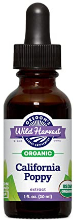 Oregon's Wild Harvest California Poppy Fresh 1:2 Organic Herbal Supplement, 1 Fluid Ounce