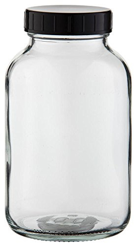 Weithalsflaschen 3 x 1000ml Klarglas inkl. Schraubverschluss mit Dichtungsscheibe *Schraubgläser, Allzweckgläser, Haushaltsgläser, Weithalsglas, Schraubglas, Allzweckglas, Haushaltsglas, 1 Lite*