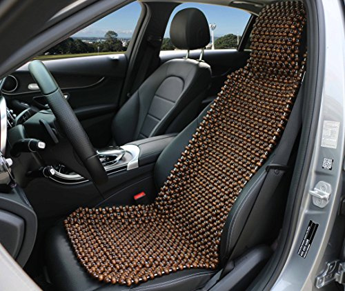 EXCEL LIFE Natural Wood Beaded Seat Cover Massaging Cool Cushion for Car Truck