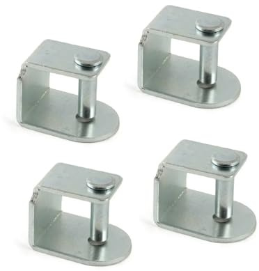 Set di 4 Morsetti in Metallo per Rete Letto 40 x 30 - Include Dado di Fissaggio - Ideale per Filettare Gambe Tonde