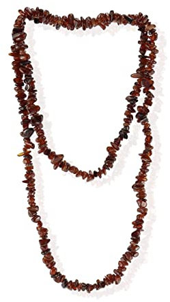 Granat Splitter Kette ca. 90 cm lang, Granatkette ohne Verschluss