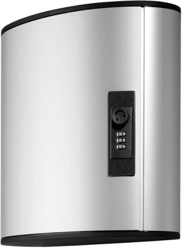 Durable Key Safe Box 36 - Wall Mounted Key Holder Cabinet with combination lock for up to 36 Key Clip Keys - Securely lock keys away - Aluminium Keysafe including 6 Key Clip Tags