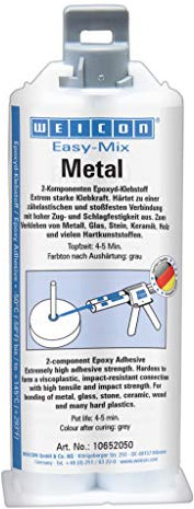 Weicon 10652050 - Adesivo epossidico Easy-Mix Metal, 50 ml
