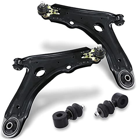 BESTPRICE 2x Brazo de control del eje delantero izquierdo y derecho, 2x barra de acoplamiento delantera compatible con FORD GALAXY I (WGR), SEAT ALHAMBRA (7V8, 7V9), VW SHARAN (7M8, 7M9, 7M6)
