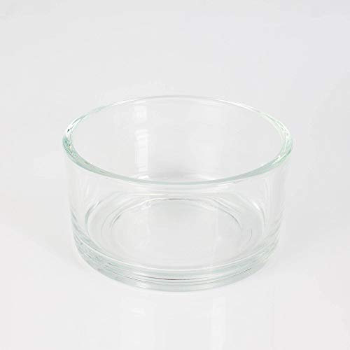 INNA-Glas Mini Fuente de Cristal Redonda - Cuenco Decorativo Vera, Transparente, 8cm, Ø 15cm - Recipiente de Cristal - Bandeja de Vidrio