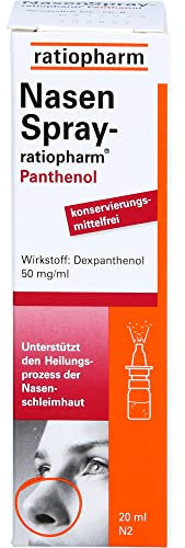 NasenSpray-ratiopharm® Panthenol – Befeuchtet die trockene und gereizte Nase, fördert die Wundheilung und regeneriert die natürliche Schutzfunktion, 20 ml Nasenspray