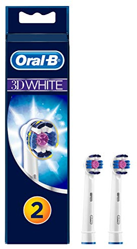 Oral-B 3DWhite Toothbrush Heads Pack of 2 Replacement Refills For Electric Rechargeable Toothbrush