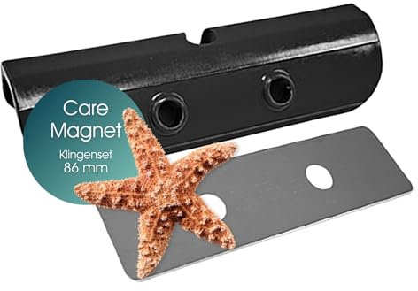 TUNZE Klingenset 86mm I Kunststoff & Edelstahl Ersatzklingen für TUNZE Care Magnet I abgerundete Klingen für Aquarienreiniger I Scheibenreiniger mit minimierter Kratzgefahr I Aquariumglas-Reiniger