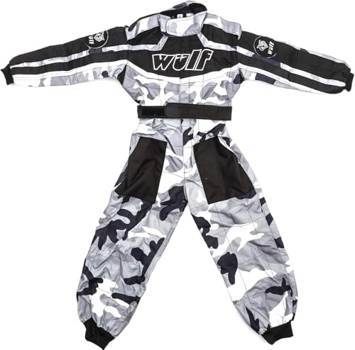 Wulfsport Junior - traje de Kart niños con diseño de camuflaje, mono para Motocross Quad, carreras.