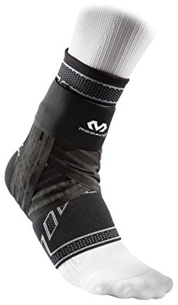 McDavid Elite Engineered Elastic Ankle Brace With Figure 6 Strap & Stays, Black, Medium