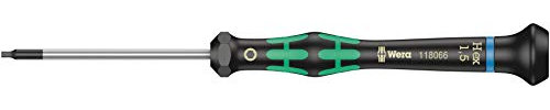 Wera 05118066001 Tournevis pour vis six pans creux 2054 mailles fines 1.5x60mm, Noir/Vert, Hex-Plus, 1.5 mm x 60 mm