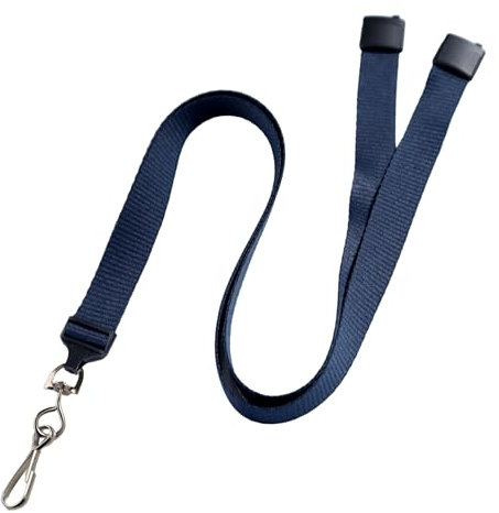 Marineblau Flache Breite abtrünnigen Lanyard mit Swivel Haken durch Specialist ID, verkauft einzeln