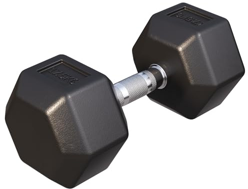 Gorilla Sports Hex gummi hantel 2 kg – 50 kg storlek 17,5 kg
