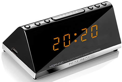Sunstech Morningv2 Radio Despertador (FM, Digital, Alarma x 2, Función Snooze), Negro