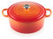 Le Creuset Evolution Cocotte con Tapa, Redonda, Todas Las Fuentes de Calor Incl. inducción, 8,1 l, Hierro Fundido, Naranja(Volcánico), 30 cm
