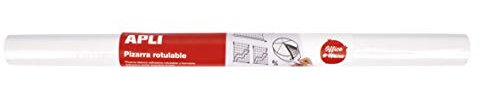 APLI 100370 - Lavagna bianca adesiva in rotolo, 0,5 x 0,45 m, perfetta per l'ufficio